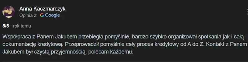 Opinia Anna Kaczmarczyk Google