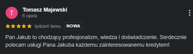 Opinia Tomasz Majewski Google
